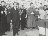 Princess Alexandra with Admiral Sir Richard Clayton and Sir Eric Yarrow