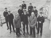 Broadsword ships officers and Yarrow on sea trials